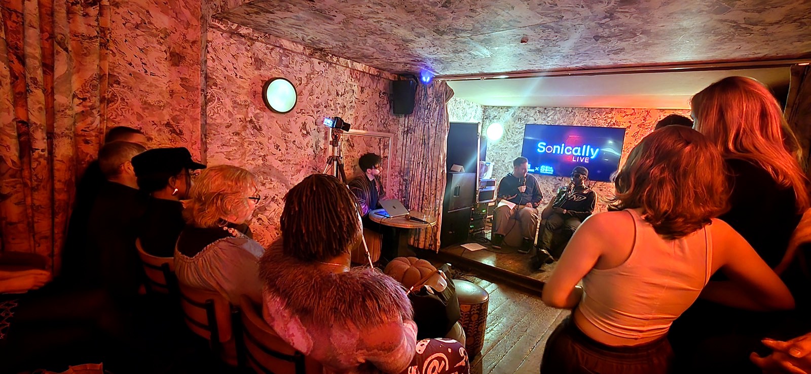 A Sonically Live panel conversation in an intimate venue.